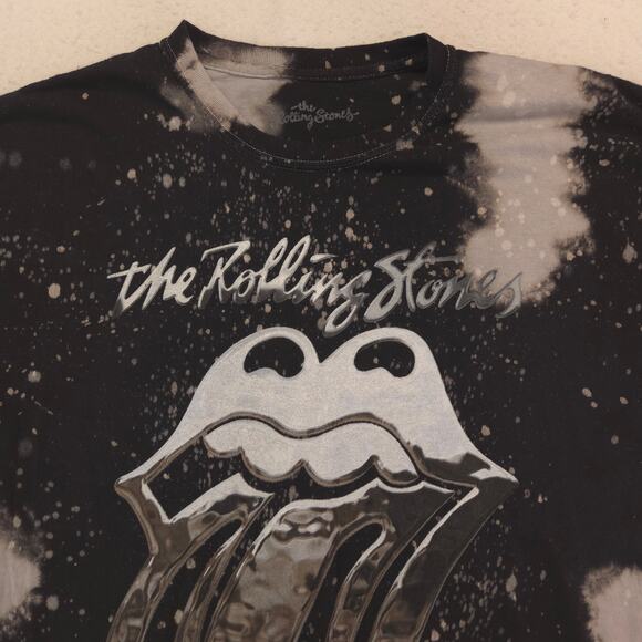 The Rolling Stones Short Sleeve Band Crew Neck T Shirt Mens Size Large L Black - Picture 1 of 9